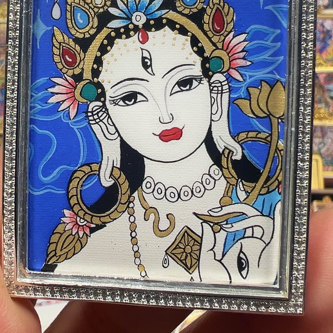 馨***o吊坠白度母唐卡内芯一尊