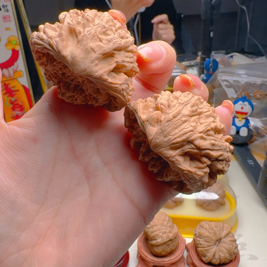 核桃把件官帽蛇头聚宝盆