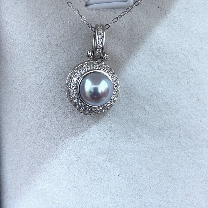 海水珍珠颈饰银S925镶嵌