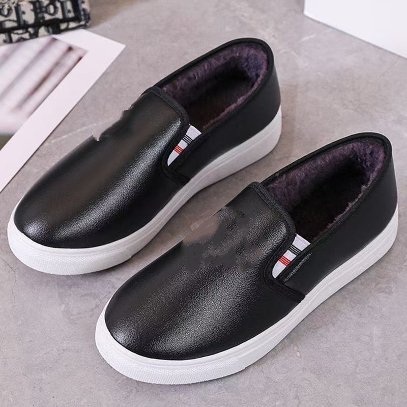 X003休闲简约圆头图案棉鞋冬季