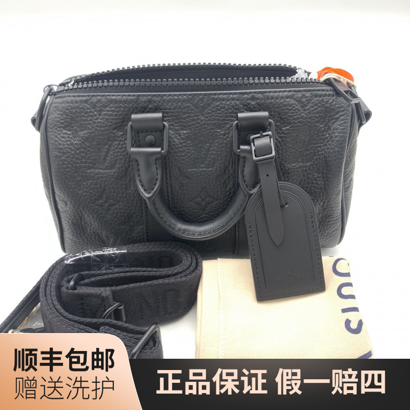 99新 LouisVuitton/路易威登 LV黑老花压印25斜挎包/10021348肩包