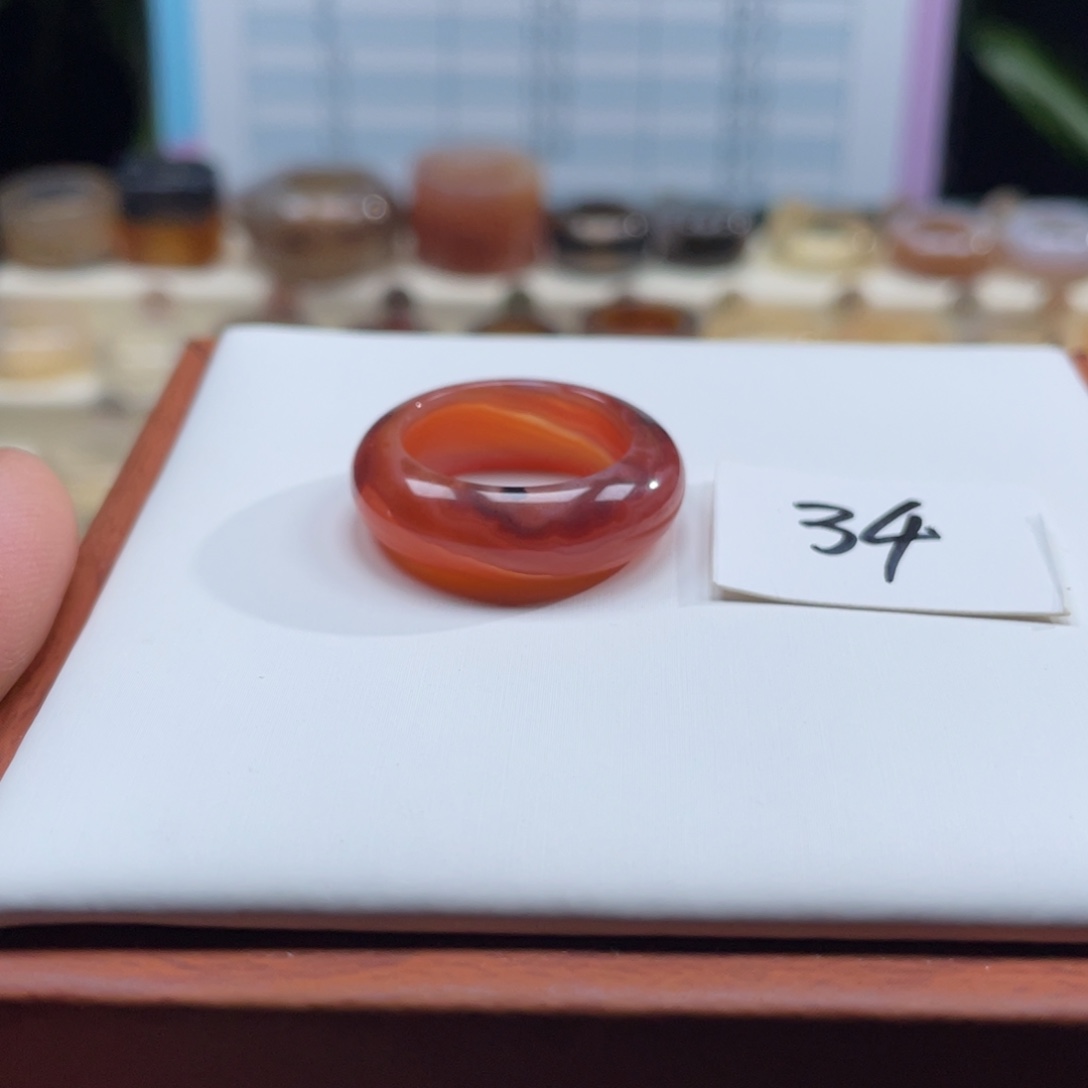 玛瑙/玉髓未镶嵌戒指Z18.2港17