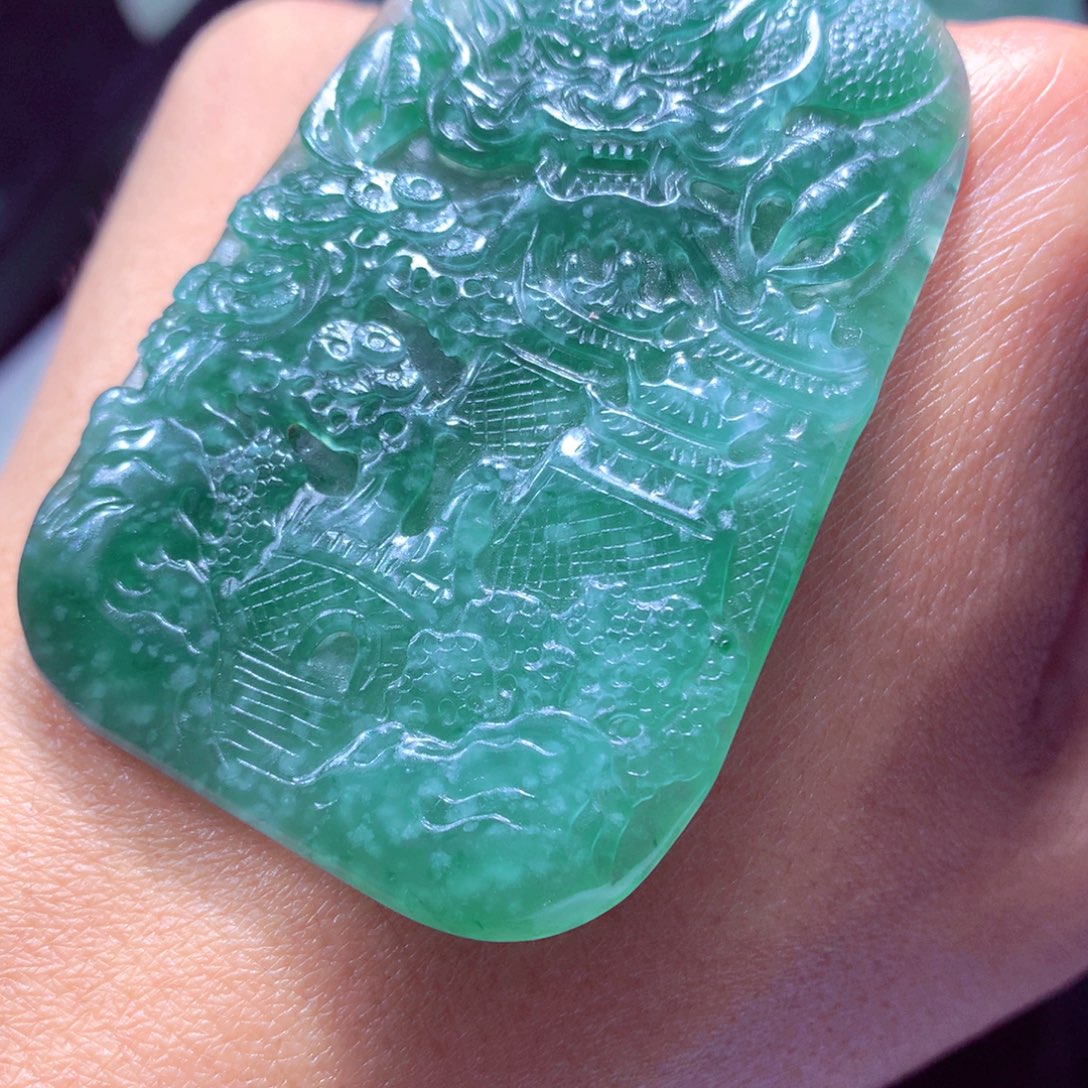 定制翡翠未镶嵌天然翡翠A货毛货挂件