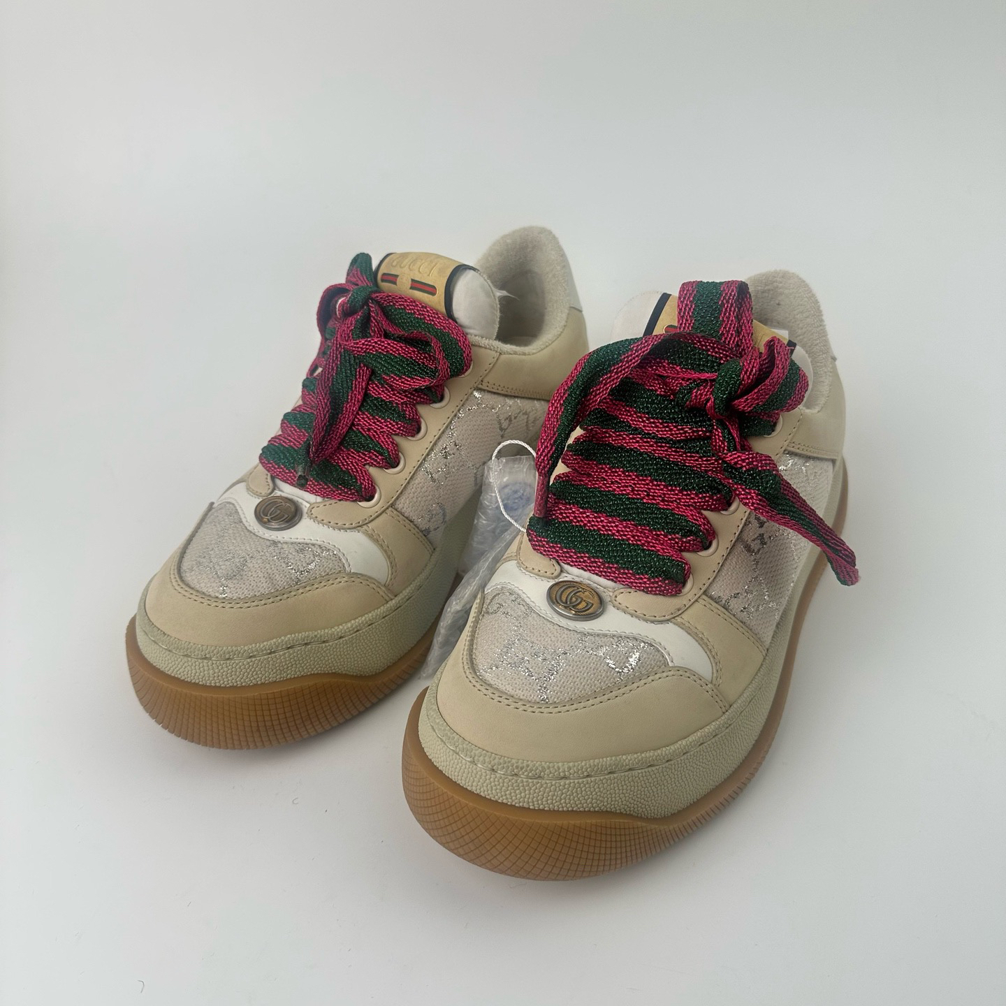 99新 GUCCI/古驰 GUCCI古驰 脏脏鞋 胖丁 女款 米色 36.5码/3771