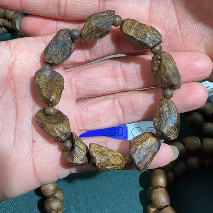 沉香手串海南乌身树丁单圈1.2高货13