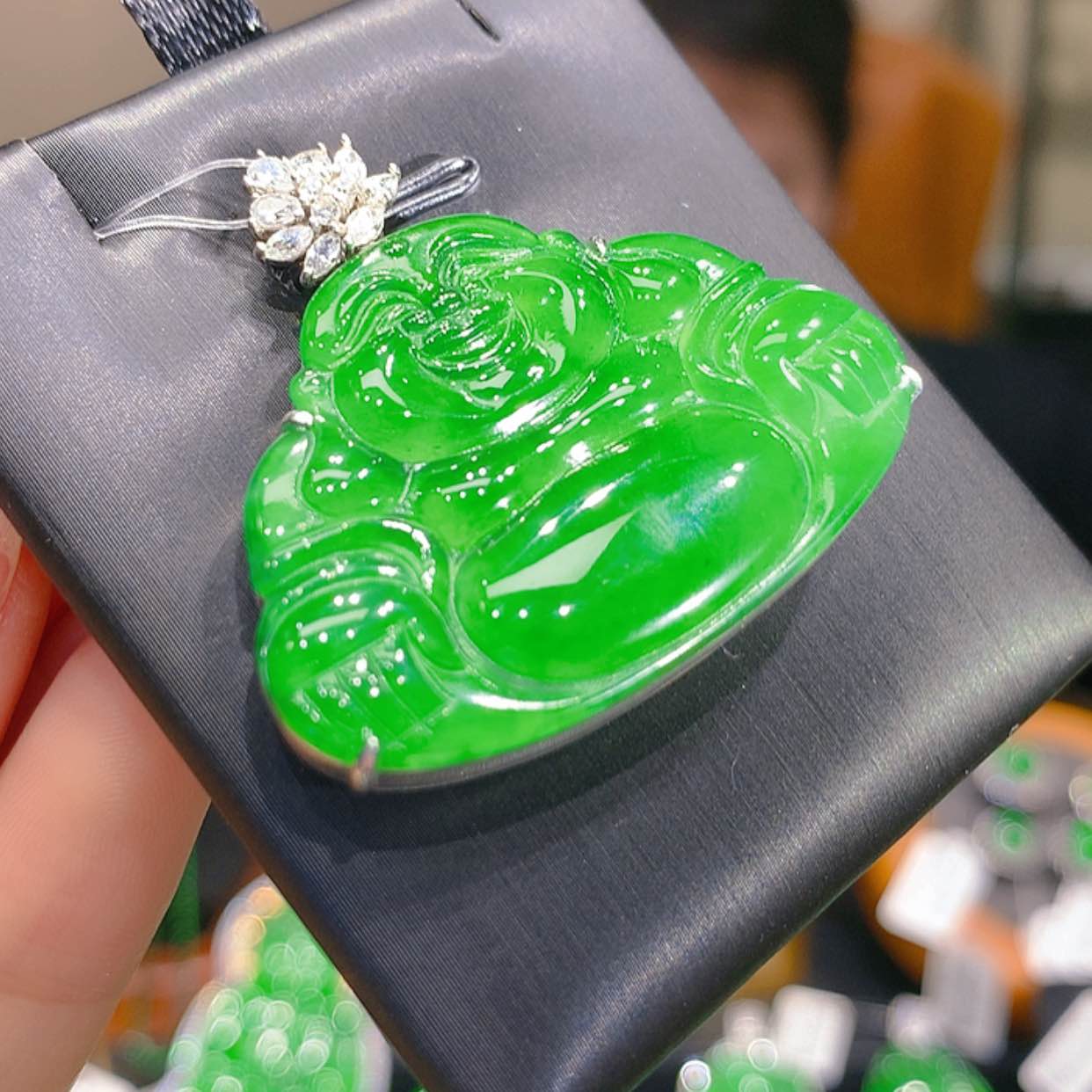 【闪购商品】翡翠颈饰银S925镶嵌5柒姐