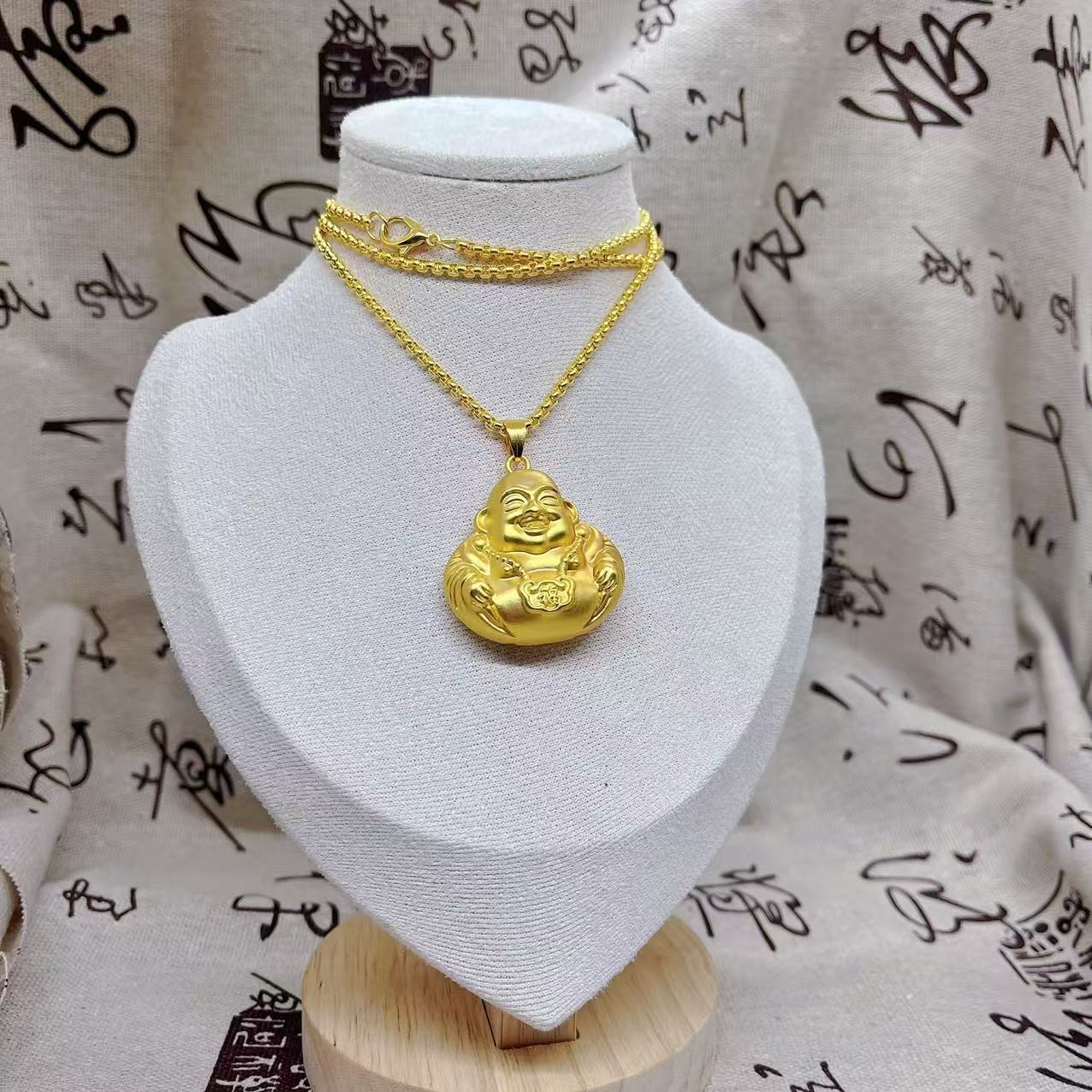 古法大肚佛项链弥勒佛吊坠平安项链ZD0503