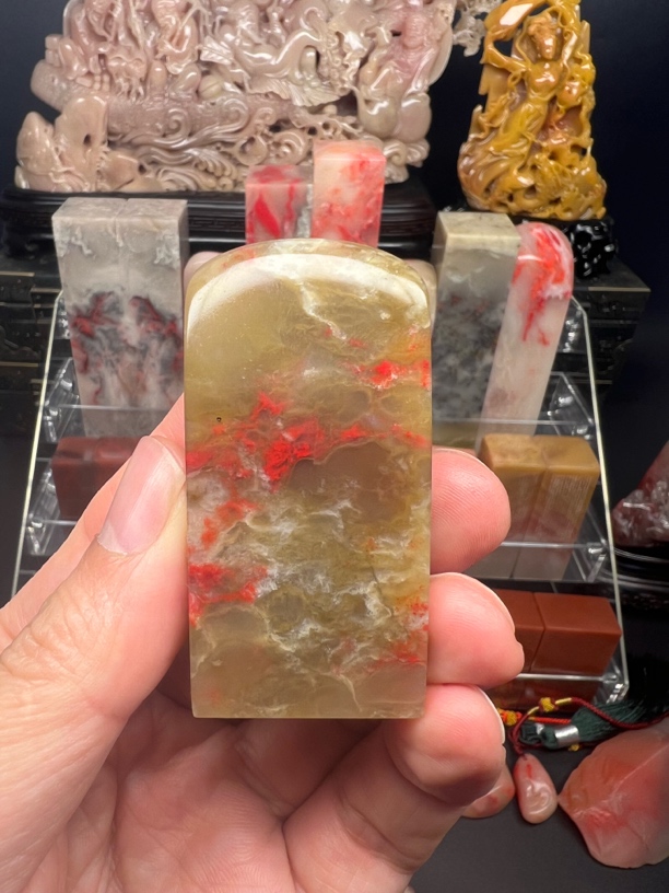 巴林石鸡血石印章