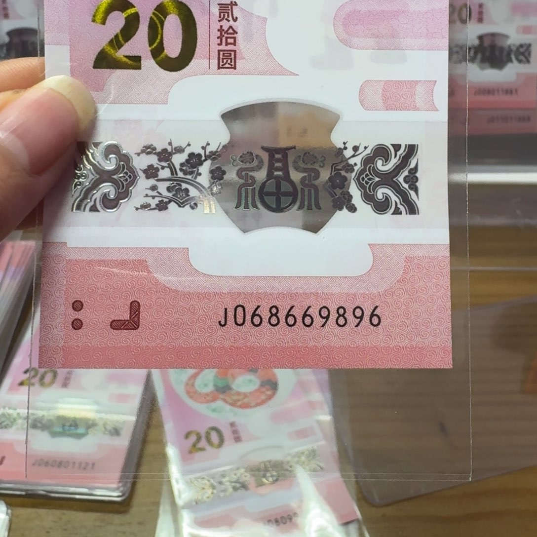 塑料蛇年纪念钞J068669896