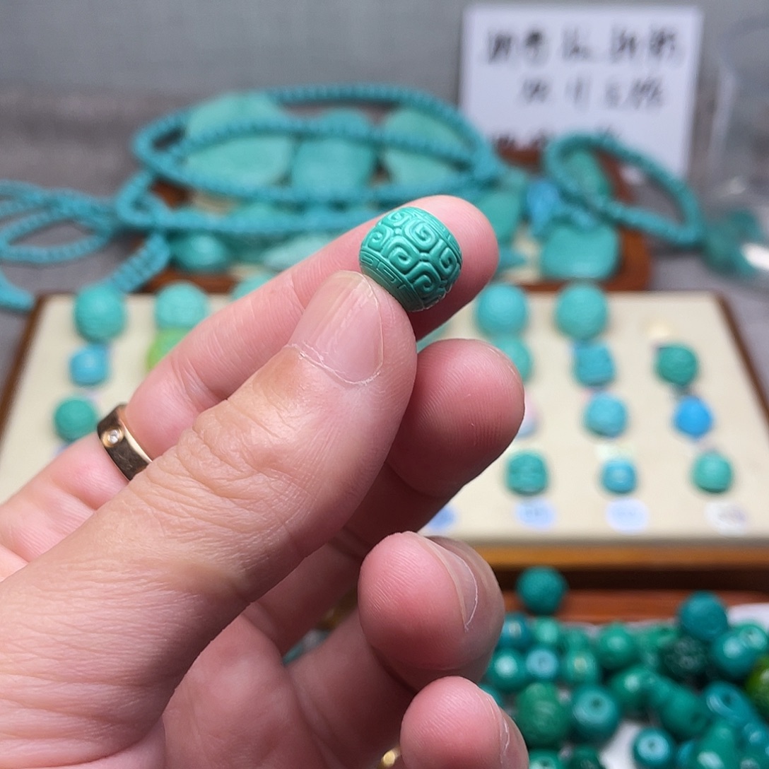 手工雕刻配饰配珠手串尺寸11