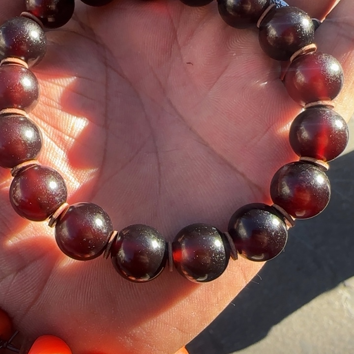 未镶嵌手链玛瑙/玉髓糖球玛瑙单圈手链一条！