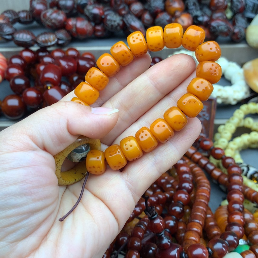 牛骨手串/手链蓝**海牛骨