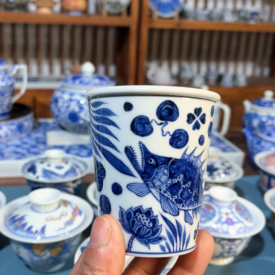 錡镇堂手工手绘可乐杯