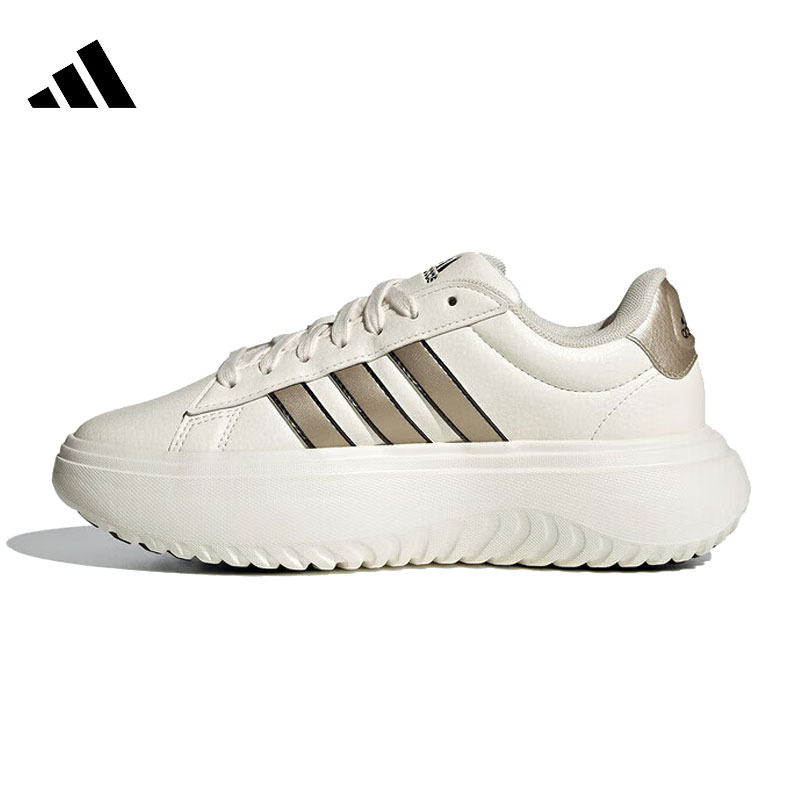 Adidas阿迪达斯女鞋GRANDCOURT PLATFORMSPW厚底运动网球鞋JS2944