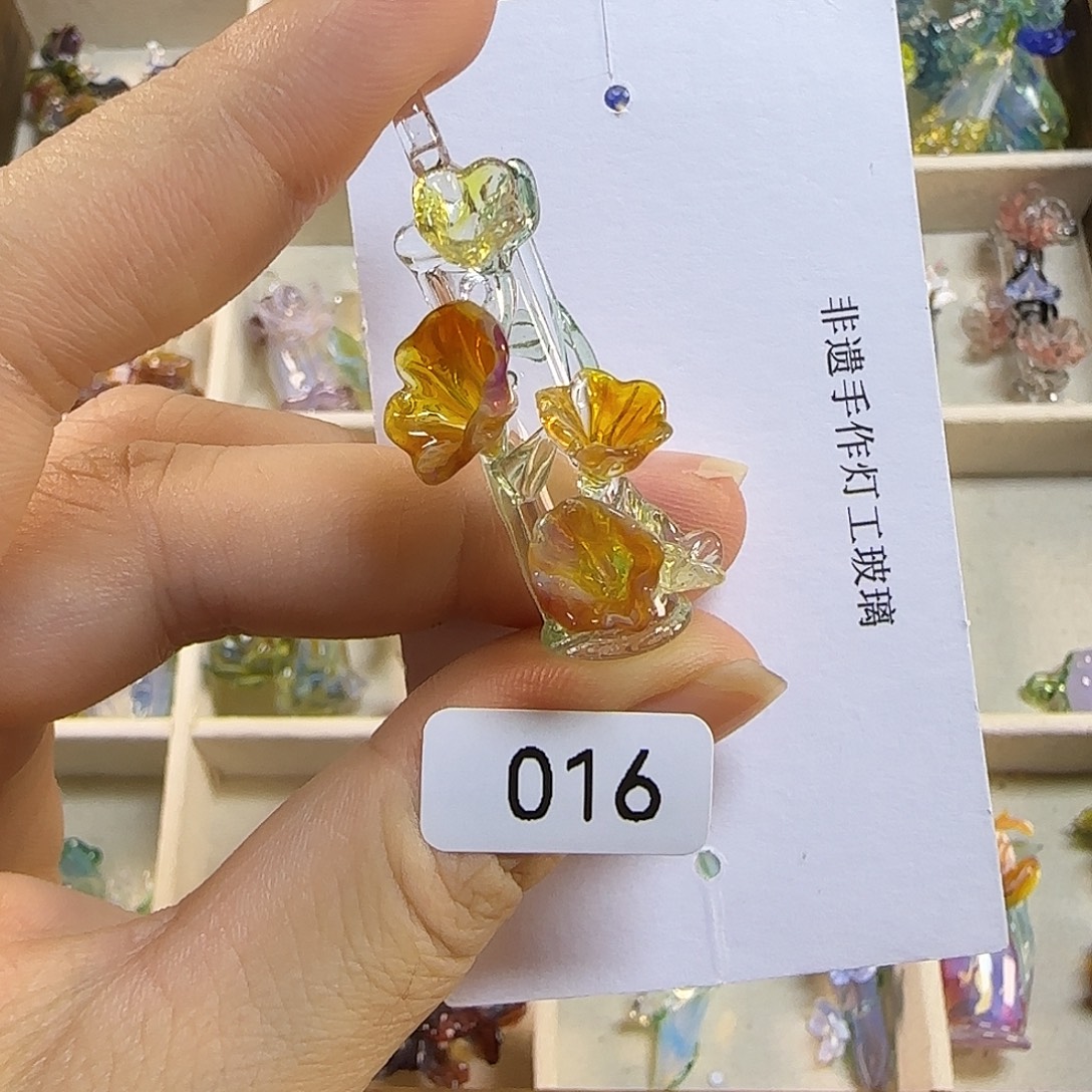 玻璃铁合金空心原创非遗吊坠