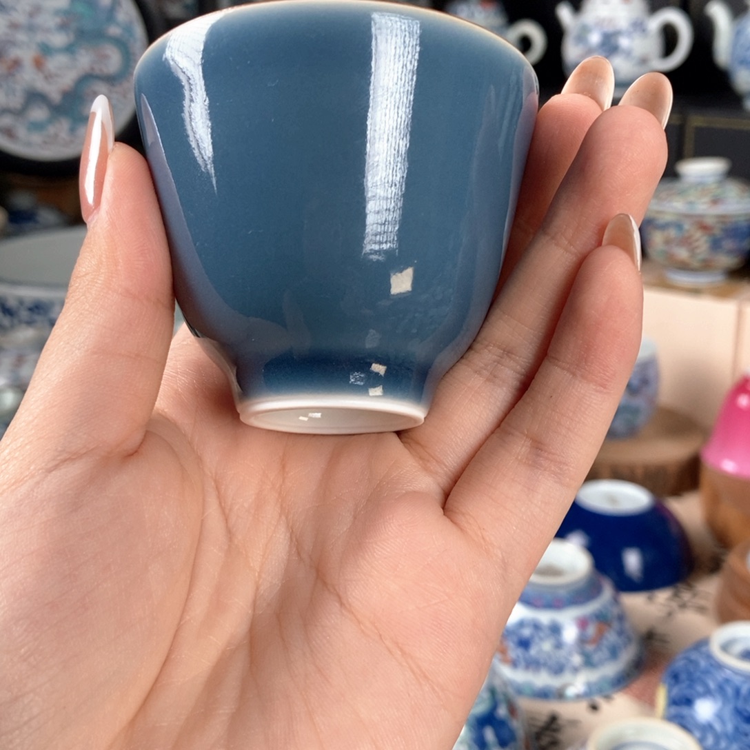 健***上杯折葵非器湖蓝主人杯5个