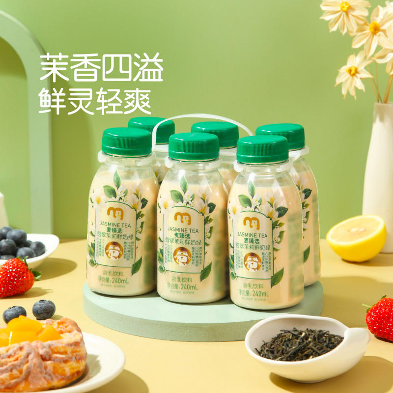 麦臻选 翡翠茉莉鲜奶绿 240ml*6