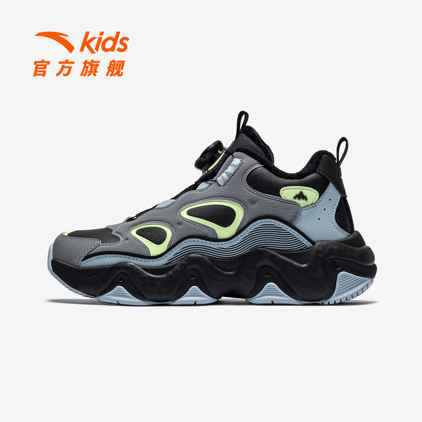 安踏儿童男大童棉鞋2025冬季新款保暖防滑耐磨青少年二棉高帮童鞋