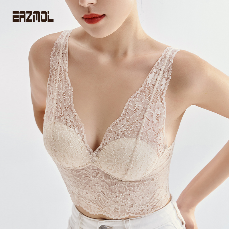 2025春夏新款蕾丝美背女士小胸聚拢性感内衣无钢圈收副乳文胸罩