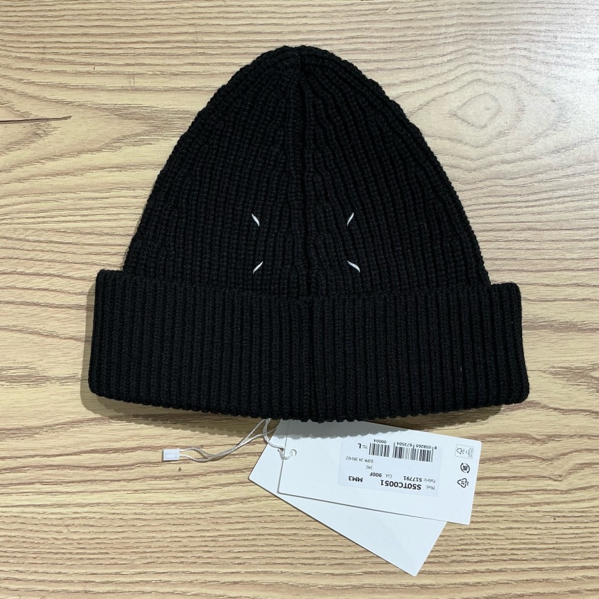 未使用 Maison Margiela/梅森马吉拉 羊毛针织冷帽 带吊均码/3881