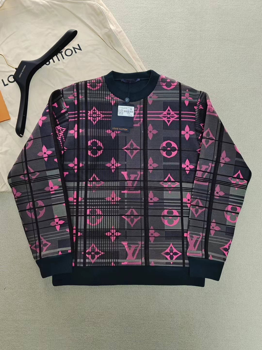 全新未使用 LouisVuitton/路易威登 S码 满印套头长袖卫衣