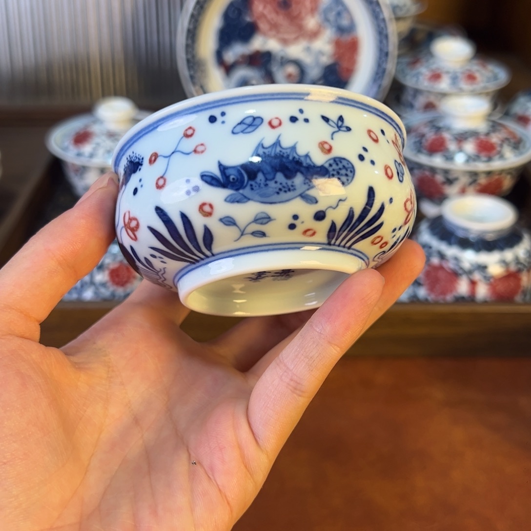 摆件景德镇陶瓷茶器百宝箱