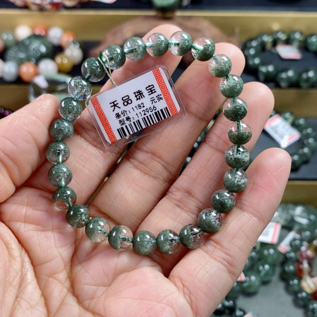 水晶手链未镶嵌K****e绿幽灵手链112956