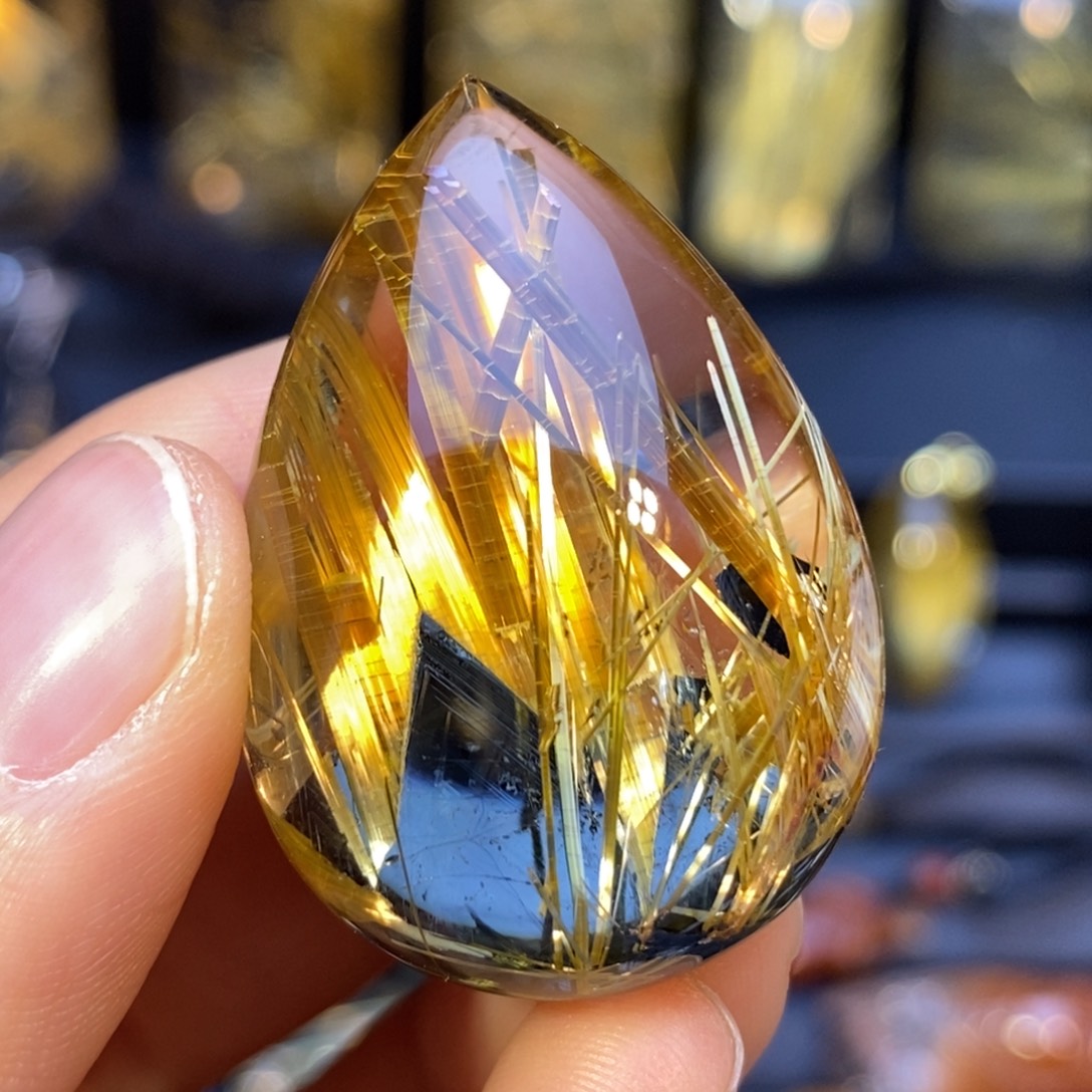 水晶颈饰未镶嵌钛晶水滴吊坠