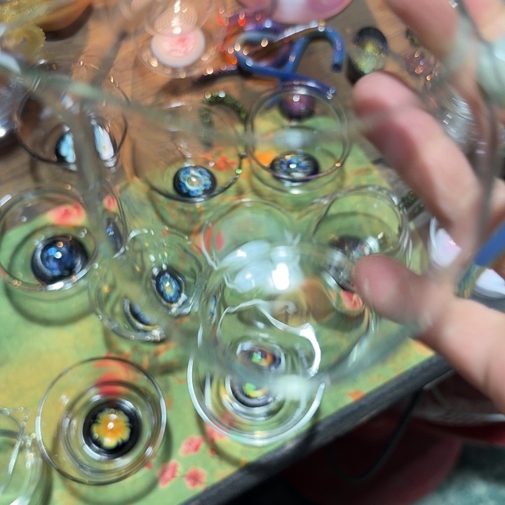 手工艺品玻璃玻璃茶器依然青玉把素