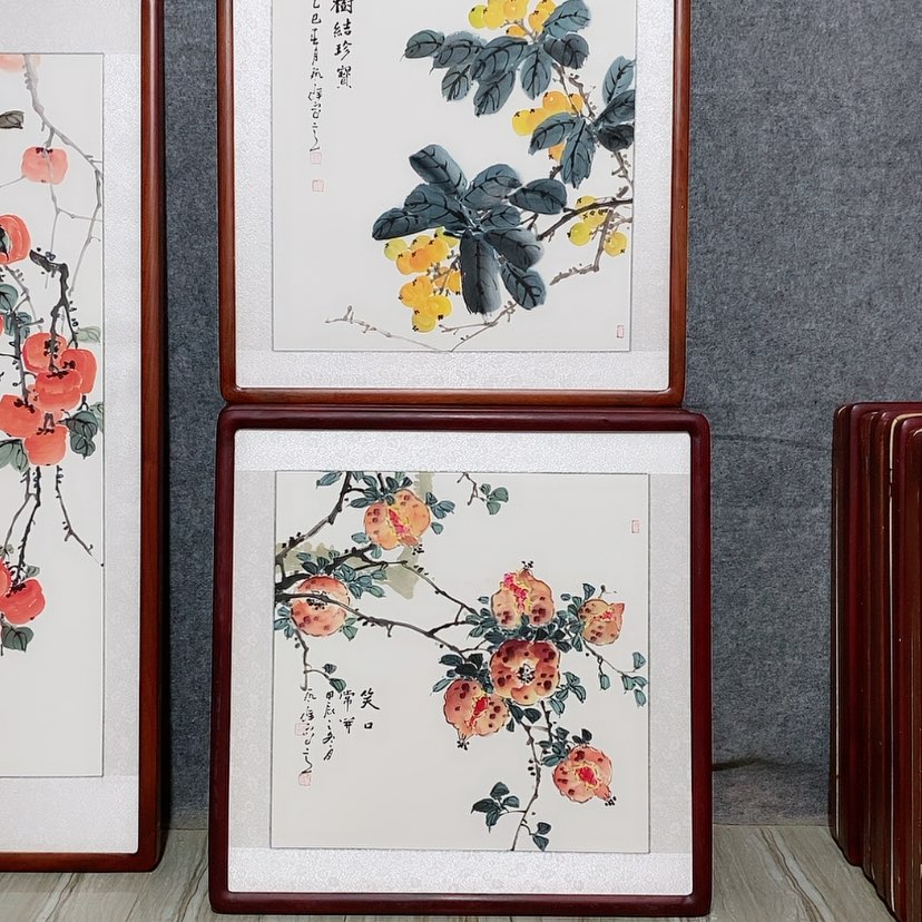 【闪购商品】国画书画作品带框65×65厘米