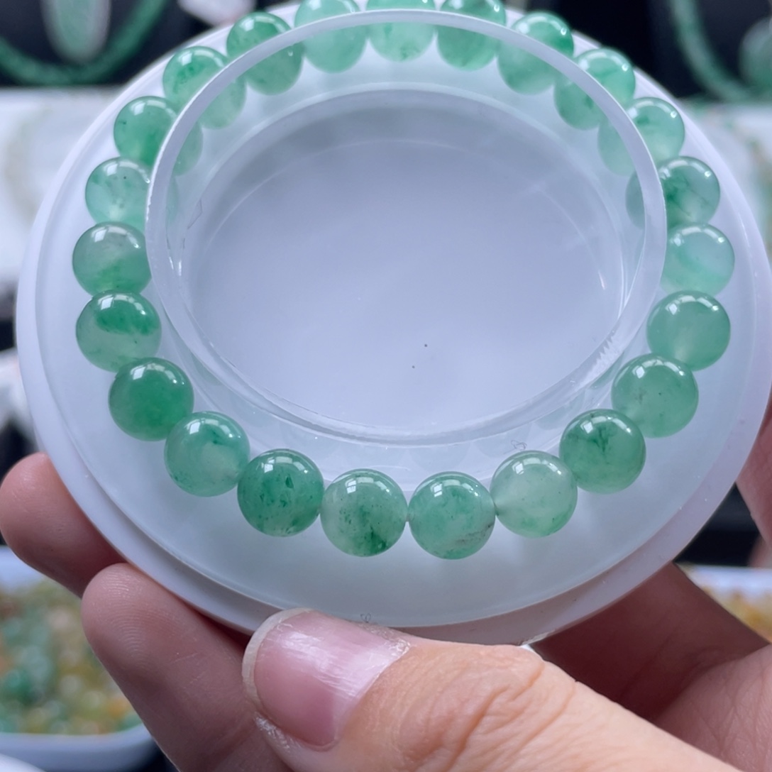 石英质玉（非洲翠）未镶嵌手串