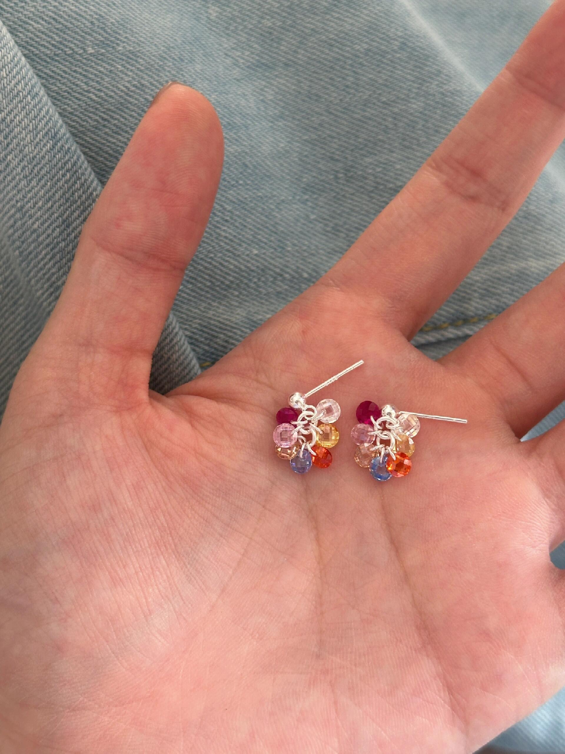 铜合金耳饰 梅姐饰品57 流苏吊坠耳钉女可爱耳环小众高级感耳饰