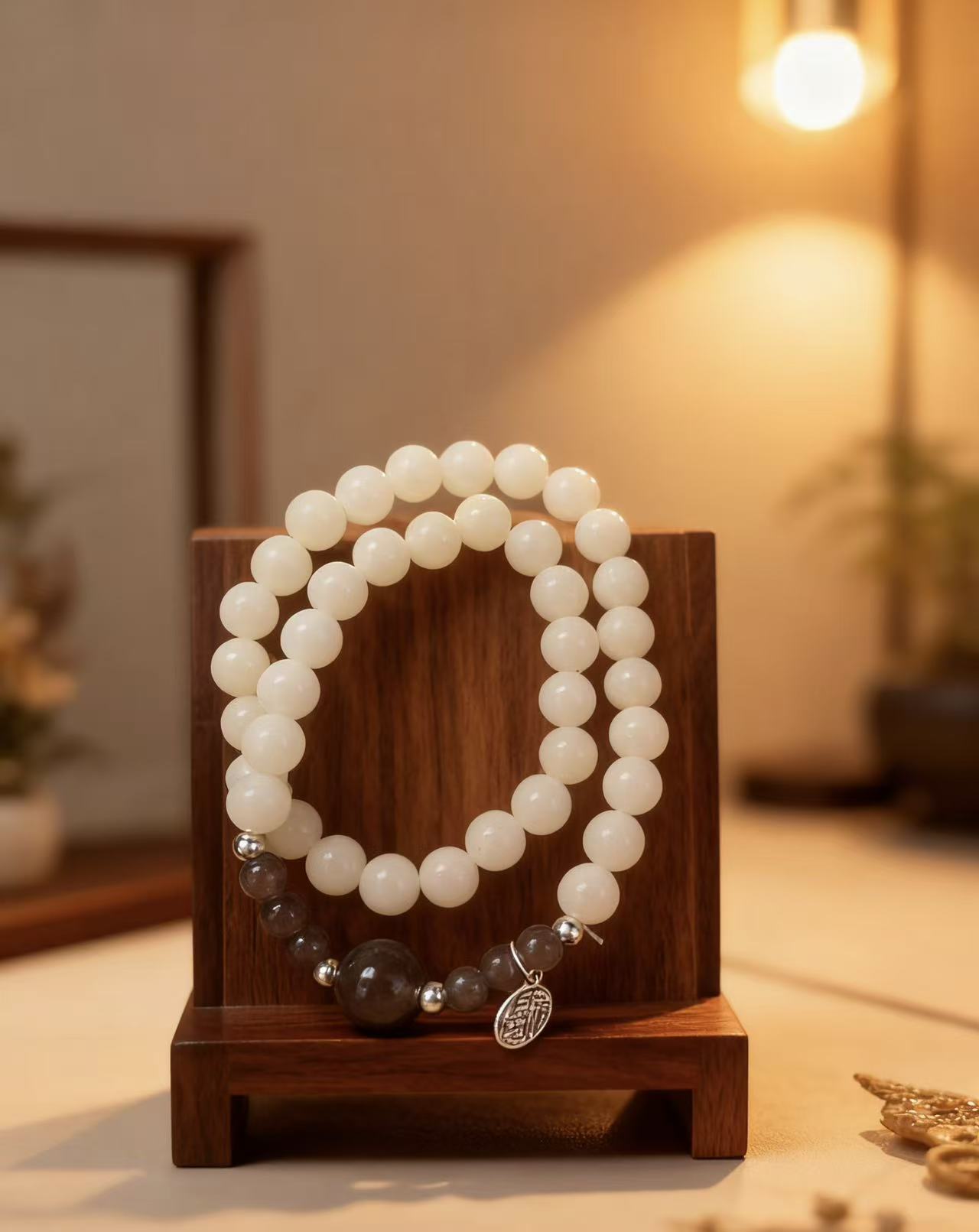 白玉菩提双圈无礼盒324