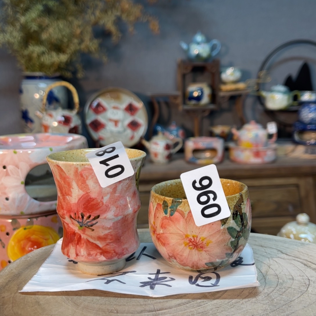 杯素浅陶瓷手工手绘