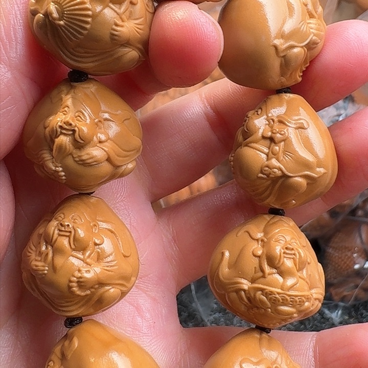 橄榄核吊坠橄榄水滴财神