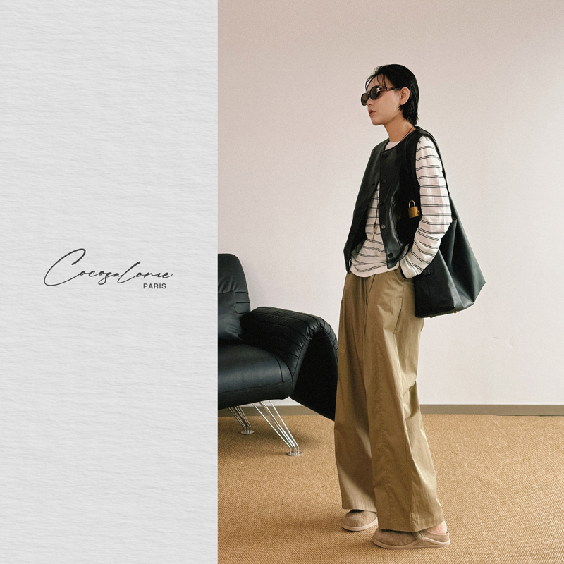 韩彬彬"玛黑区"英国进口绵羊皮水洗无涂擦原生肌理透气马甲2127-9