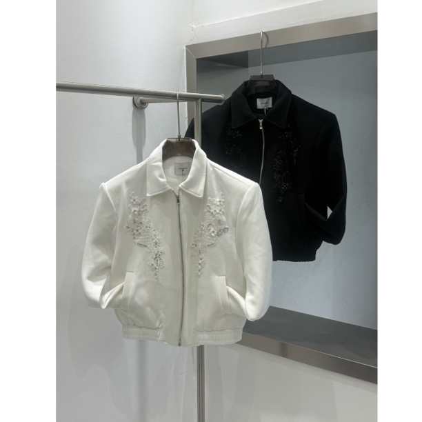 西部雕花老钱风高密刺绣痞帅高级感cleanfit夹克外套男W2381