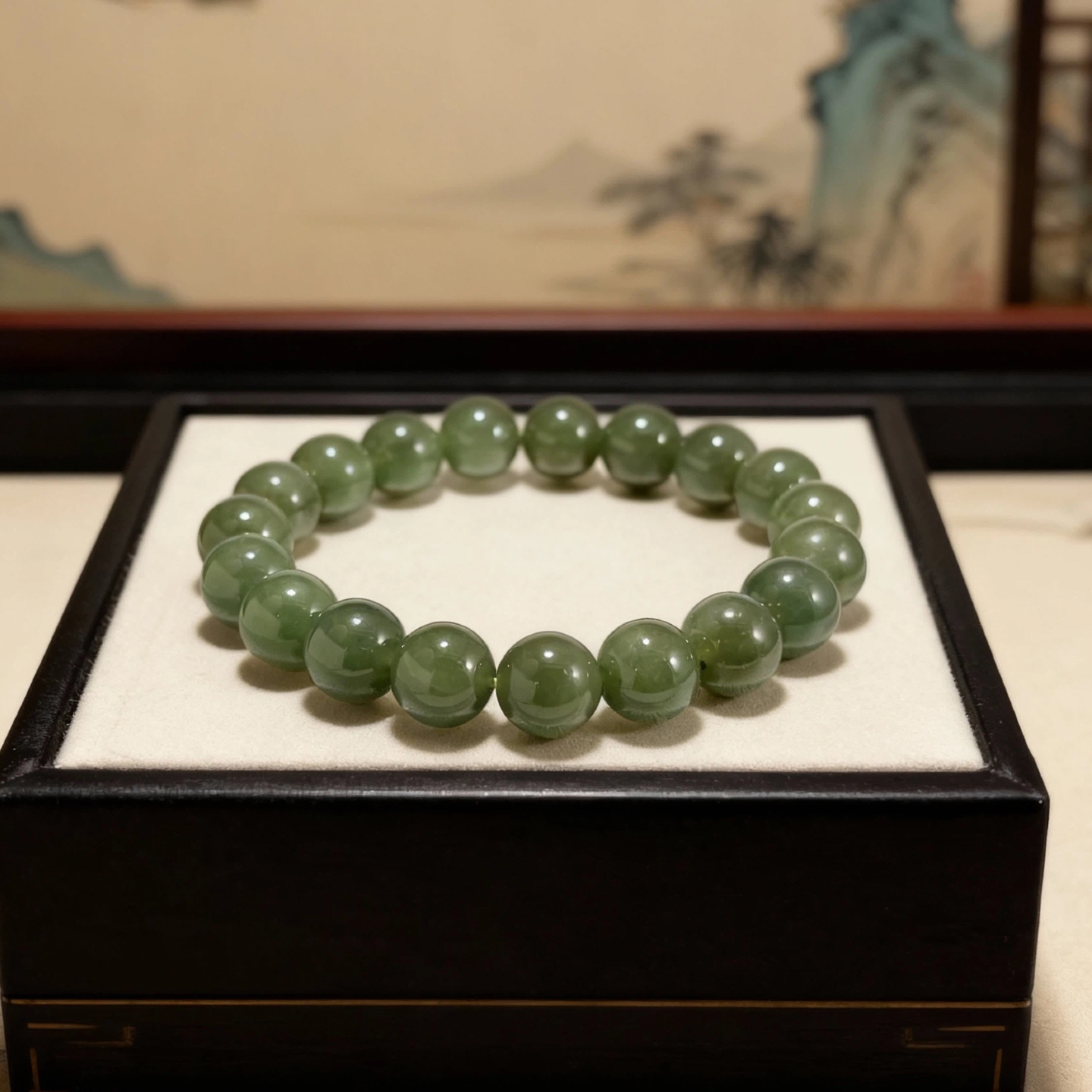 雪花青黄口和田玉雪花10MM大点位多样性发