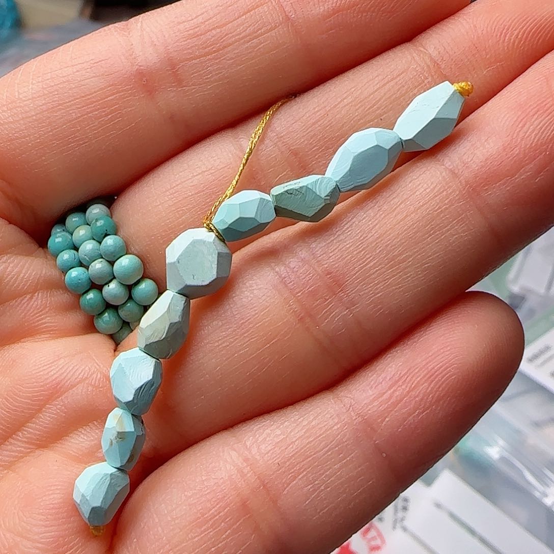 绿松石珠宝半成品未镶嵌