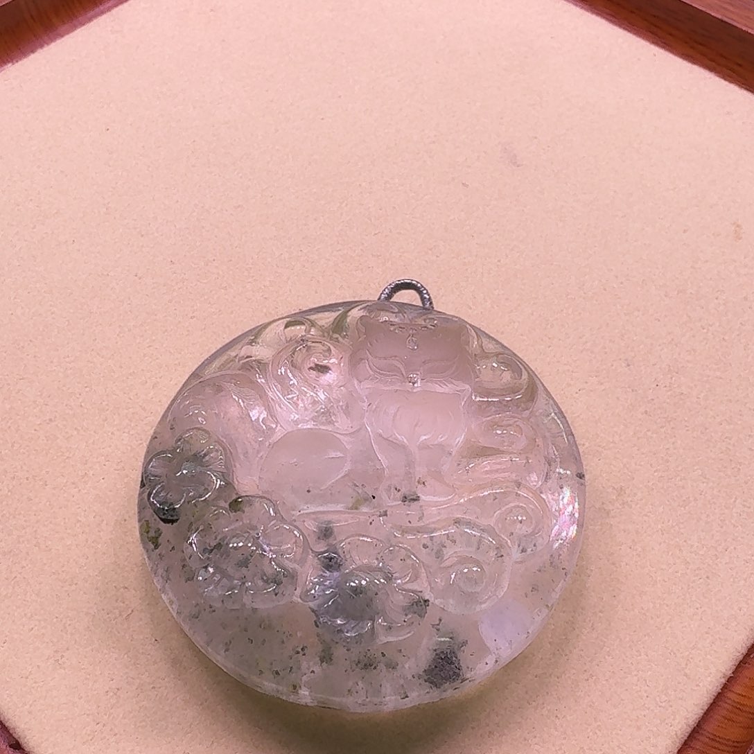 水晶颈饰未镶嵌天然水晶手工吊坠