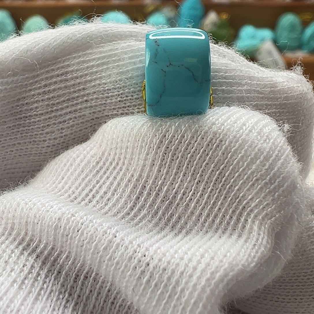 绿松石直切珠未镶嵌