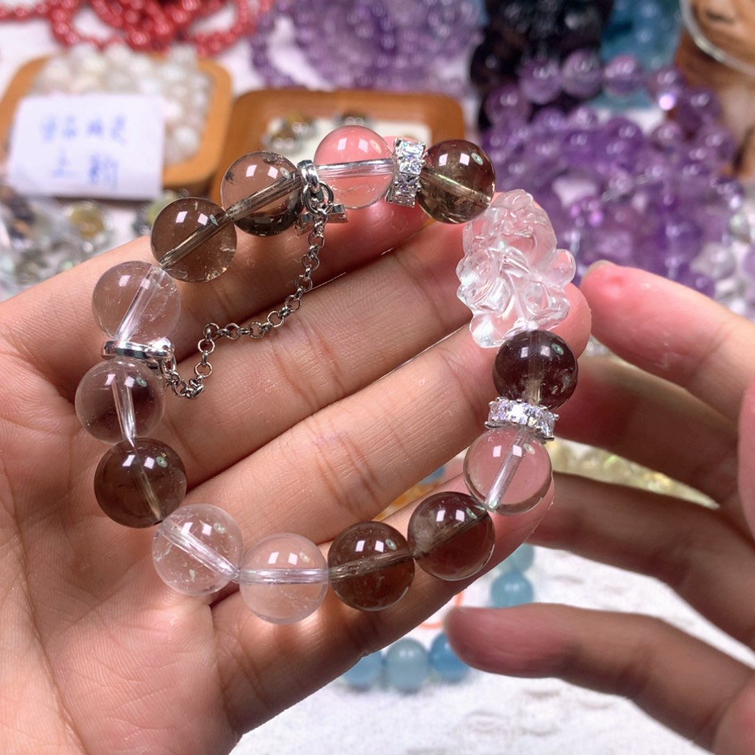 水晶手串未镶嵌天然水晶