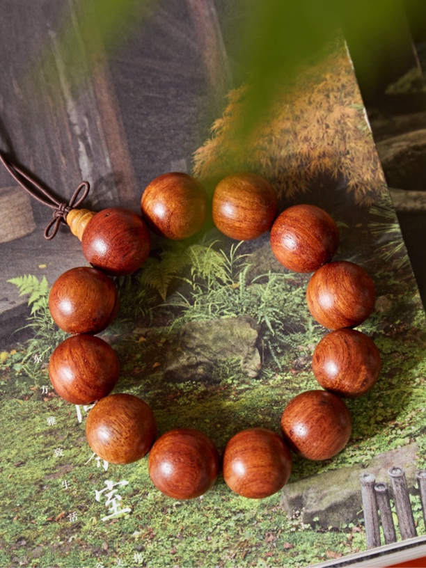 大果紫檀2.0佛珠文玩饰品（随机发货，默认微瑕，介意慎拍）