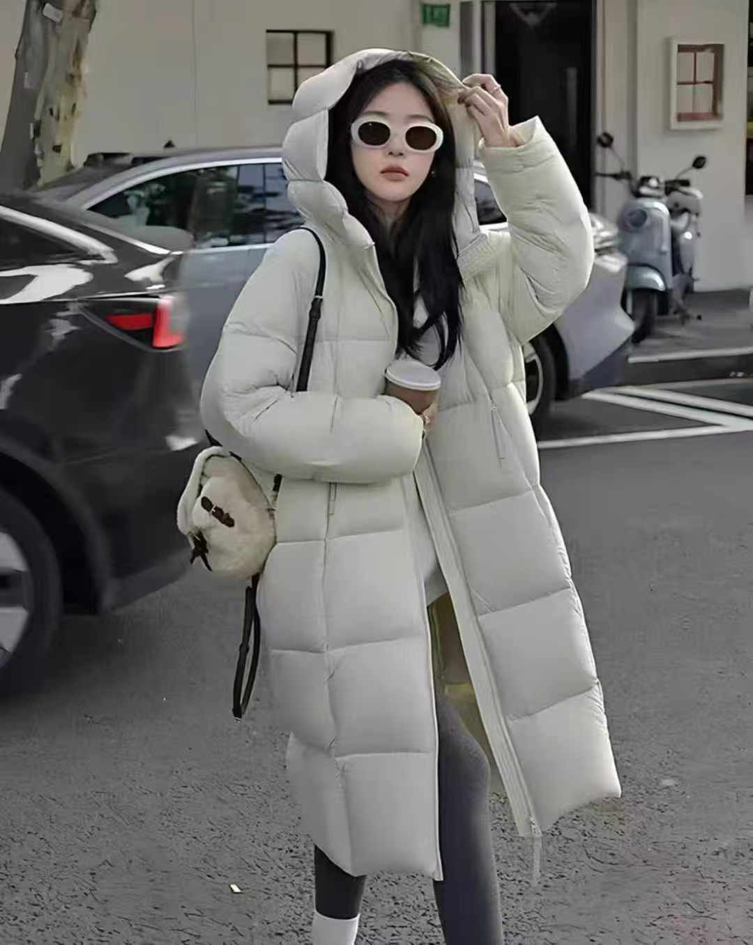 D新国标白鸭绒韩版长款羽绒服女长款2025冬装宽松百搭加厚862512