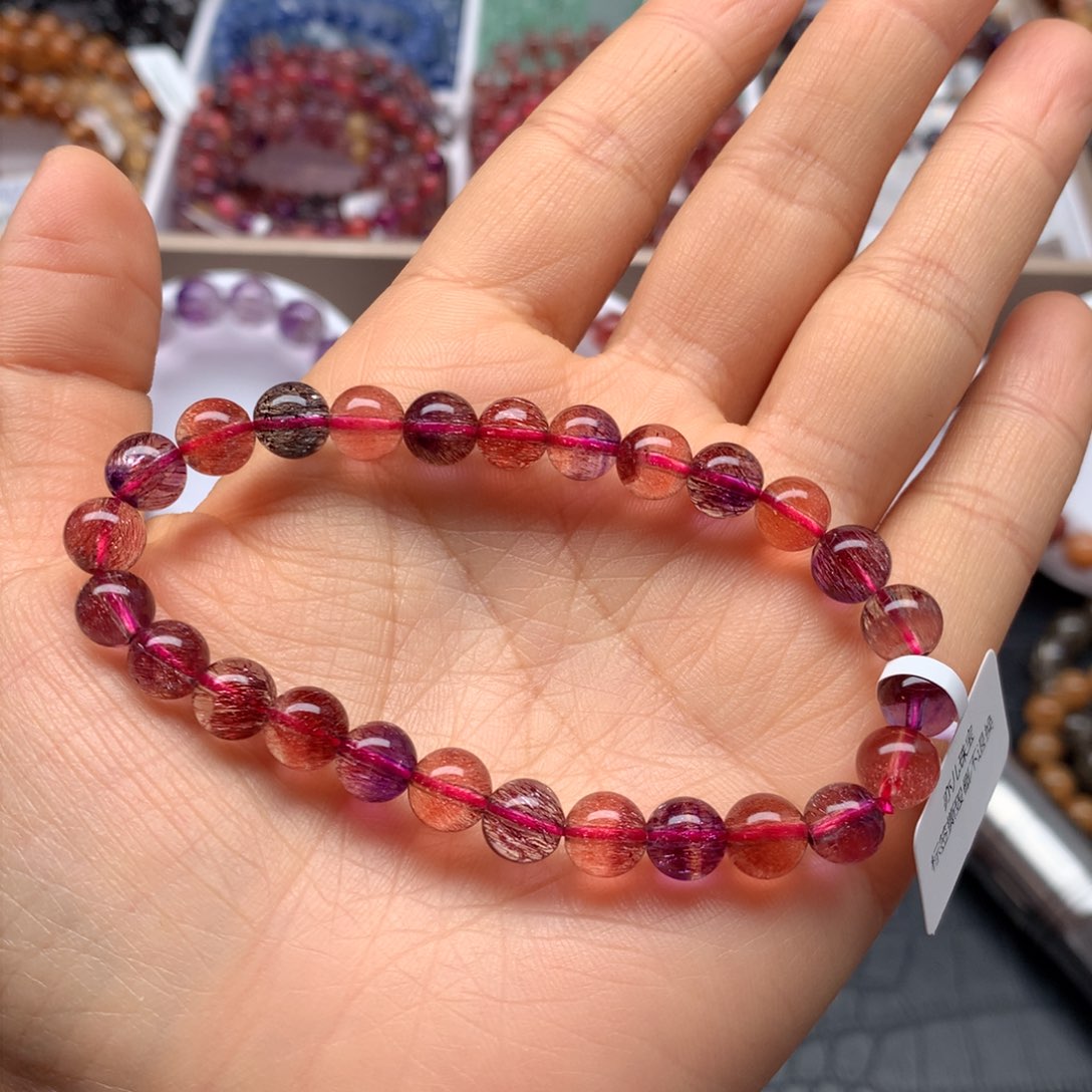 水晶手链未镶嵌稀有超七