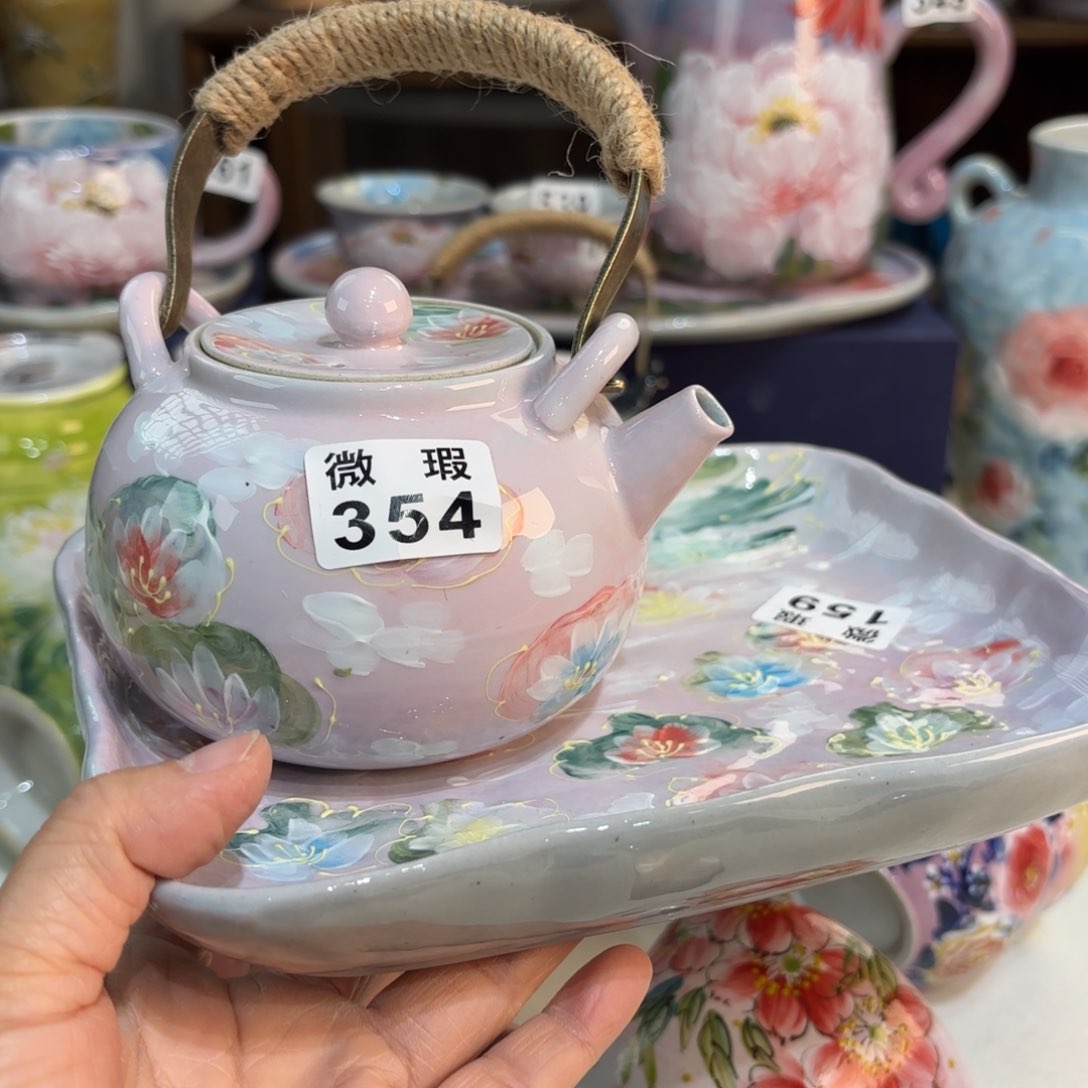 飏**意景德镇手绘高温釉下彩陶瓷茶具