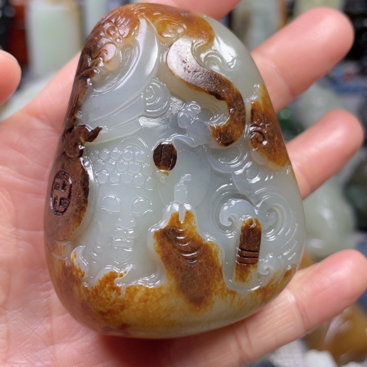 和田玉未镶嵌挂件