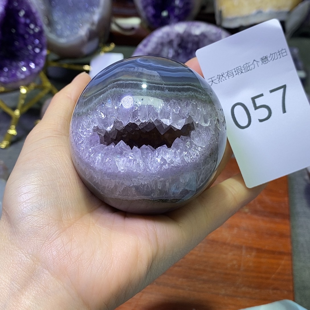 紫晶珠宝半成品未镶嵌
