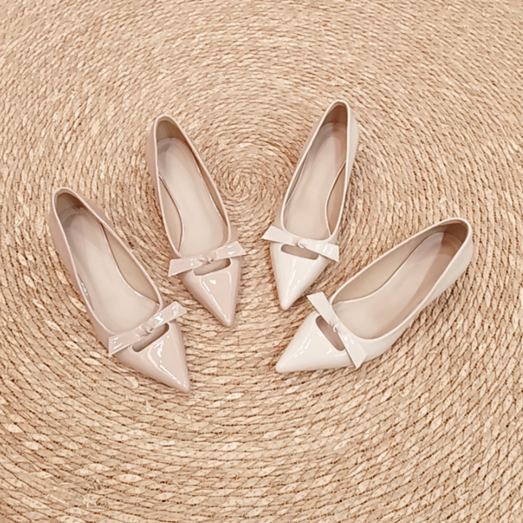 中跟单鞋女2025秋季欧若风时尚法式蝴蝶尖头气质浅口百搭细跟女鞋