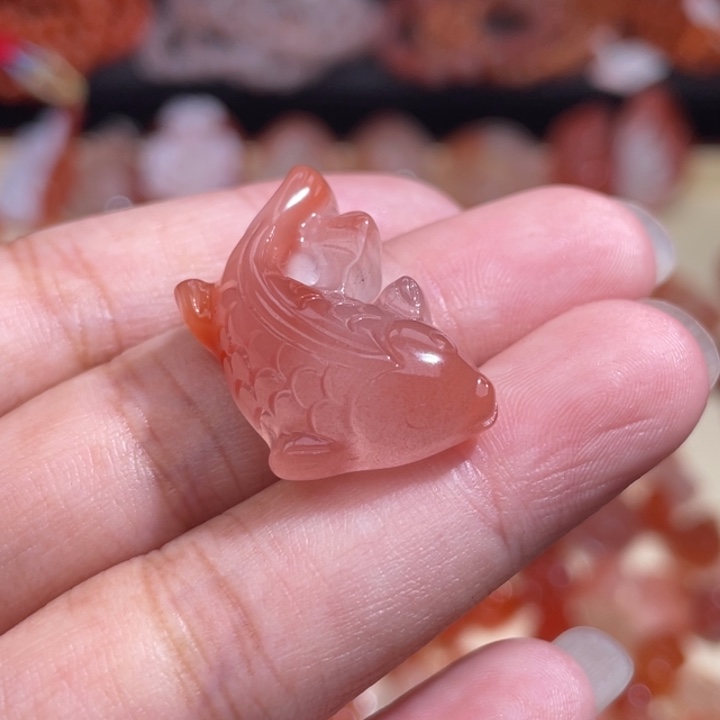 南红玛瑙锦鲤未镶嵌999